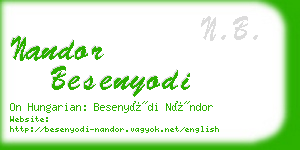 nandor besenyodi business card